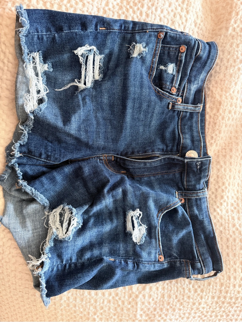 American Eagle Dark Blue Denim Jeans with Contrast Stitching